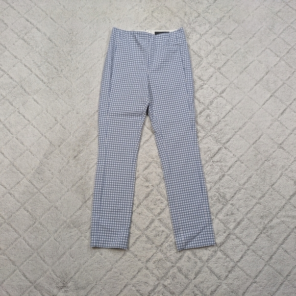 Rag & Bone Pants Women's 4 Blue White Gingham Check Simone Stretch Equestrian  - Picture 1 of 9